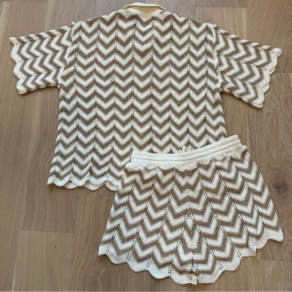 Petal and Pup Cherie Knit Shirt and Short Set Beach Swim Coverup Medium Runaway - Picture 6 of 16